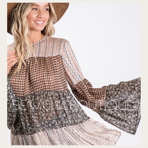 Sheer Woven Fabric Mix & Match Tunic - Picture 4 of 12